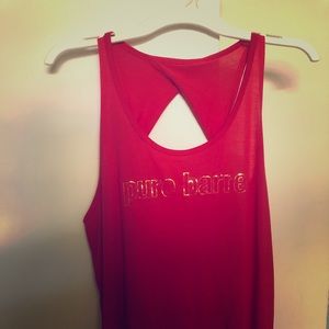 Red pure barre tank top